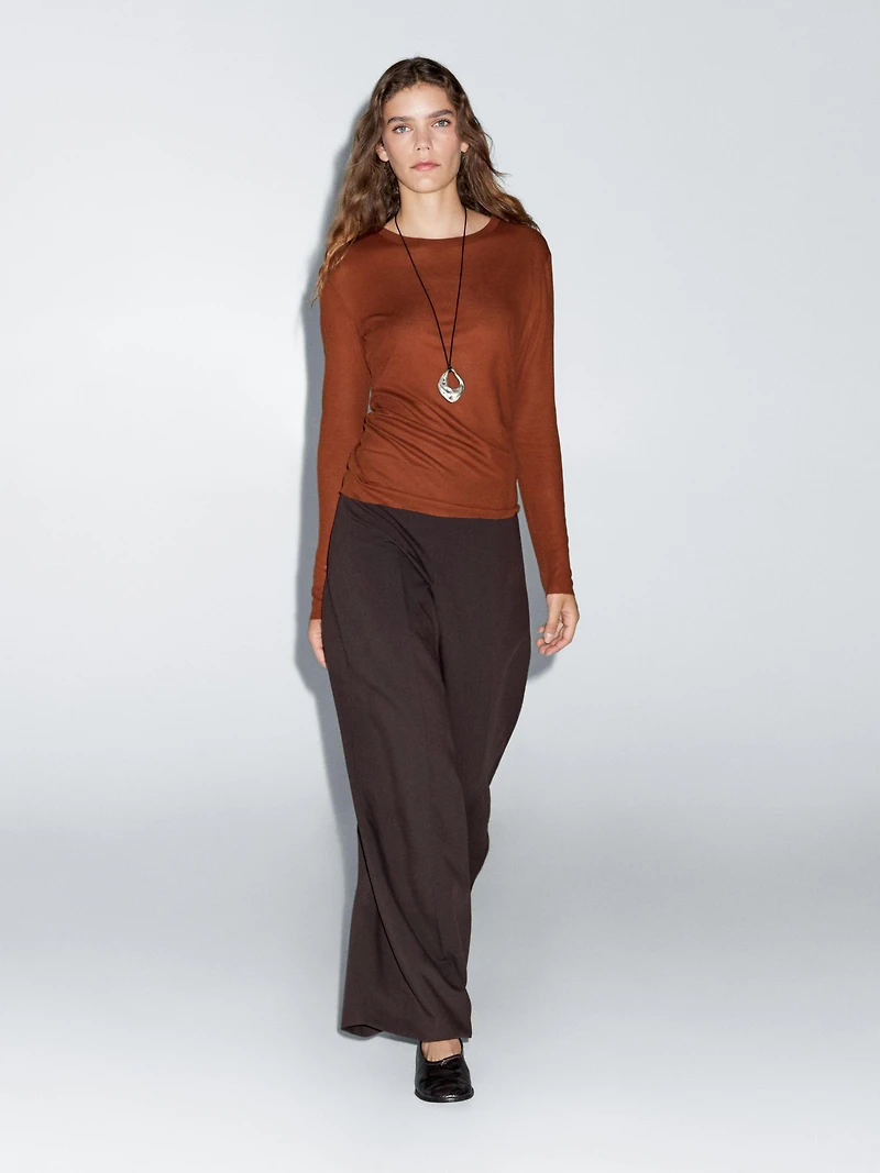 T-shirt léger regular fit à manches longues