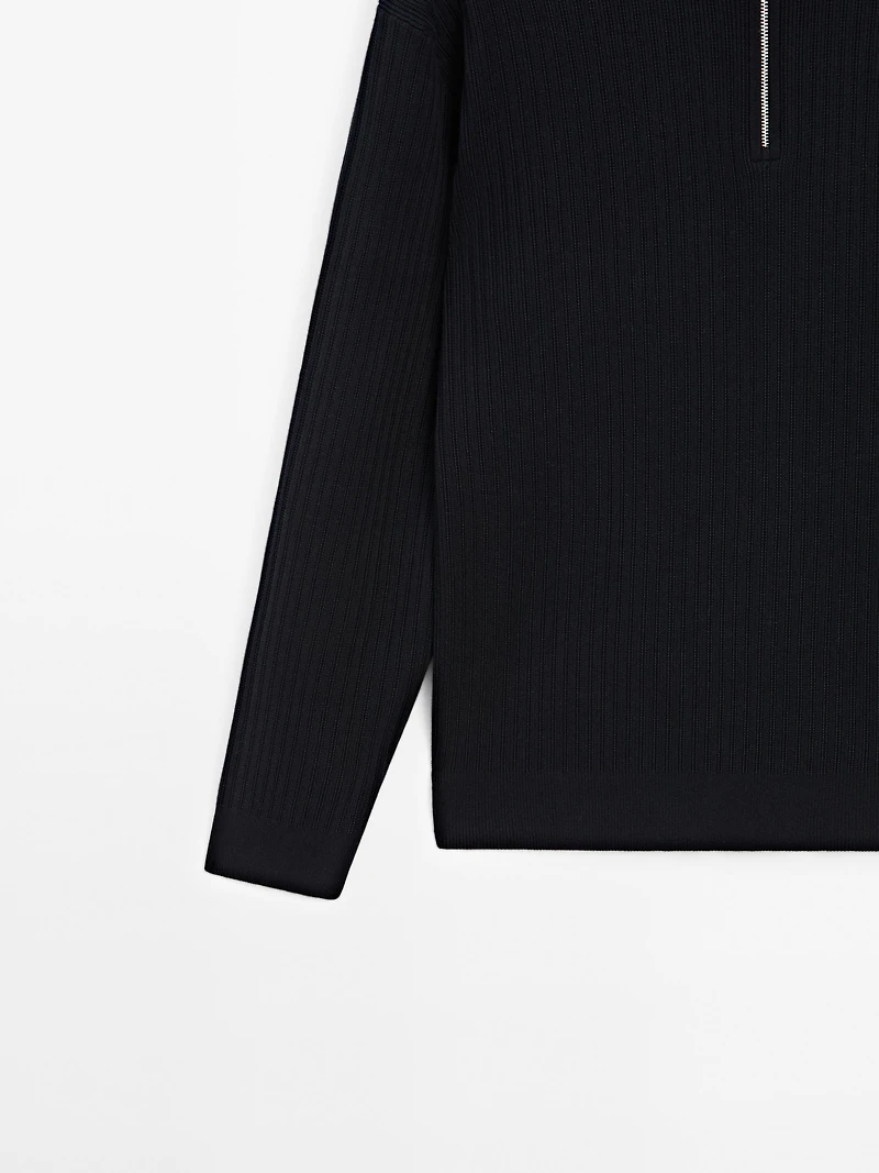 Pull en maille à col camionneur