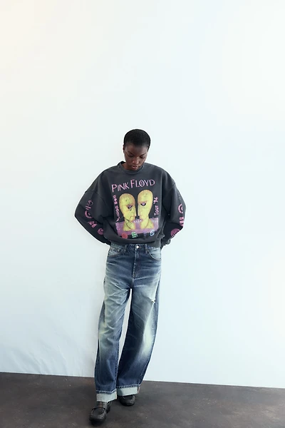 PINK FLOYD© WASHED-EFFECT SWEATSHIRT