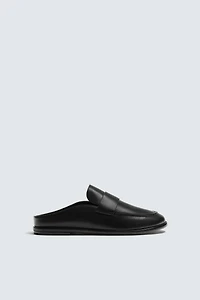 MOCASSINS OUVERTS À L'ARRIÈRE EN CUIR