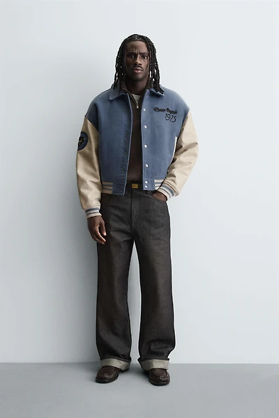 PATCHED QUILTED BOMBER JACKET