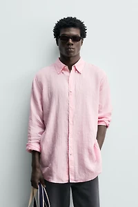 REGULAR FIT 100% LINEN SHIRT