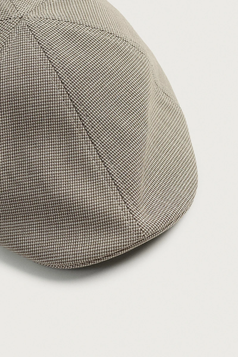 BÉRET STRUCTURÉ À CARREAUX