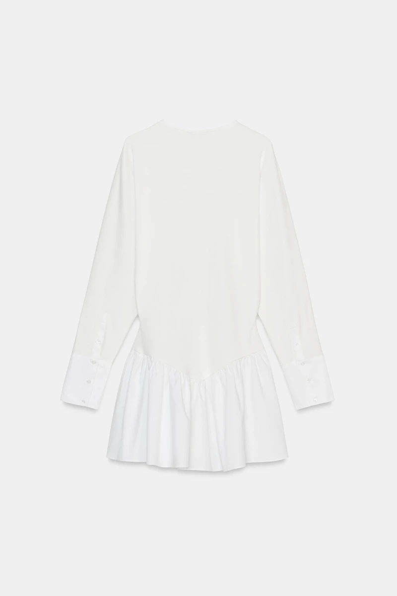SHORT COMBINATION BATWING SLEEVE DRESS
