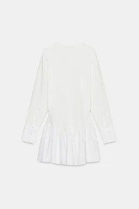 SHORT COMBINATION BATWING SLEEVE DRESS