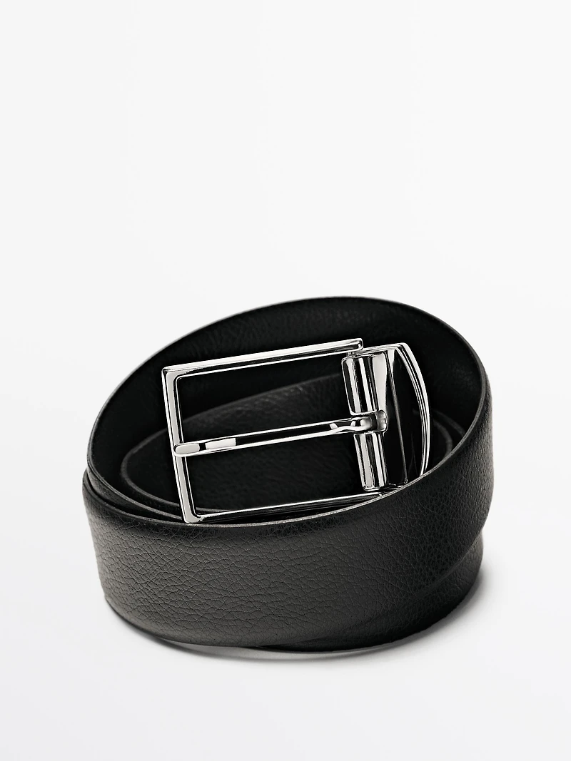 Reversible nappa leather belt