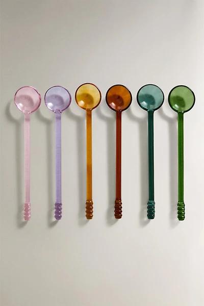 LOT CUILLÈRES BOROSILICATE MULTICOLORES (LOT DE 6)