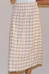 PLAID MIDI SKIRT ZW COLLECTION