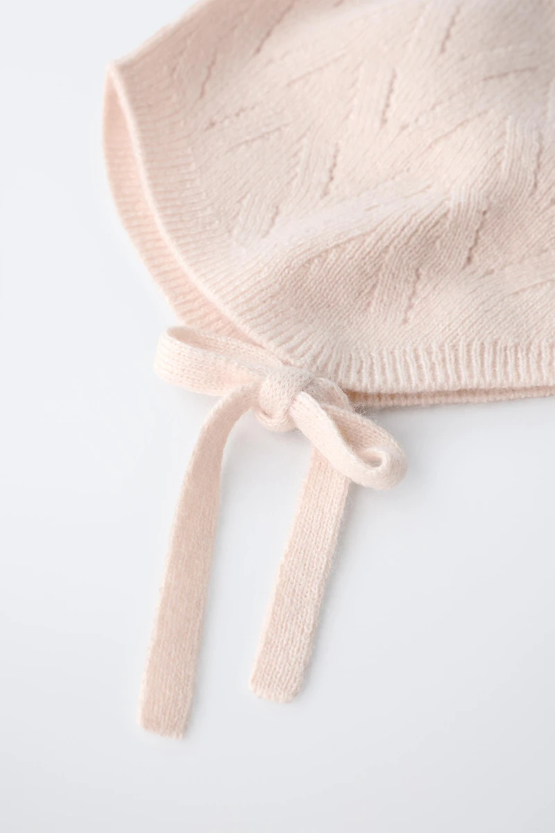 COTTON WOOL BLEND BONNET