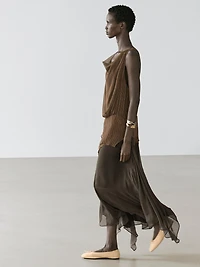 Robe à volants superposés fluide