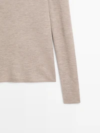 Knit 100% cashmere high neck sweater - LIMITED