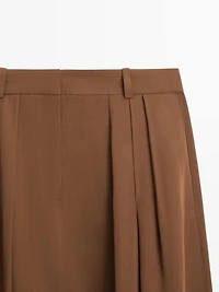 Flowing pleated skort