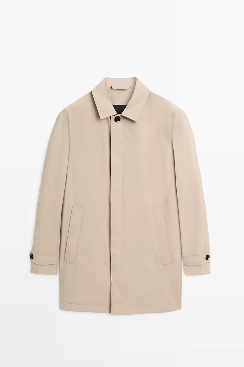 Lightweight long trench coat
