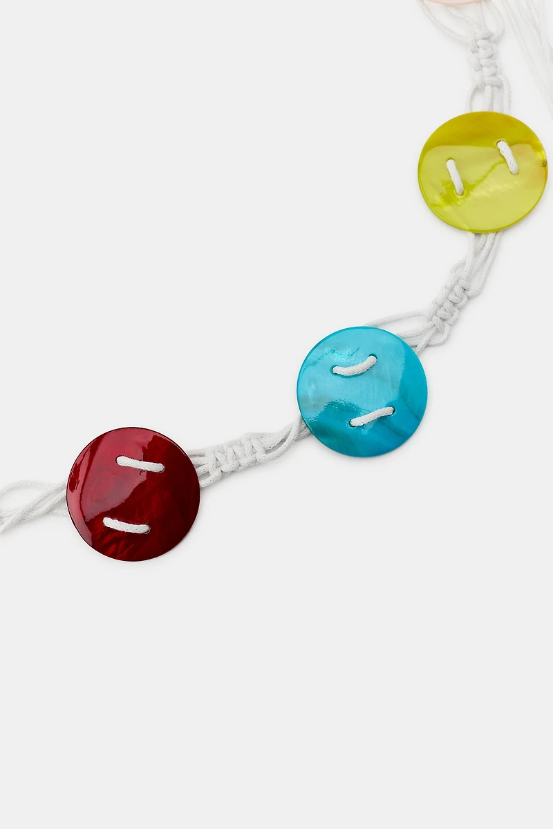 CORD BELT WITH SHELLS
