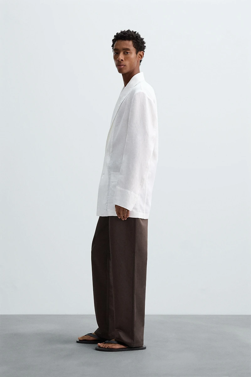 RELAXED FIT LINEN BLAZER