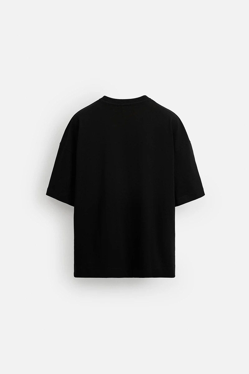 TEXTURED PRINT T-SHIRT