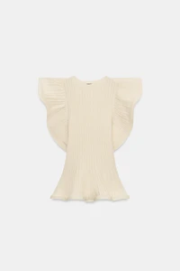 WAVY TRIM KNIT TOP