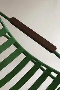 METAL AND WOOD LOUNGER