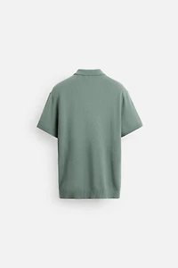 RIB KNIT POLO SHIRT