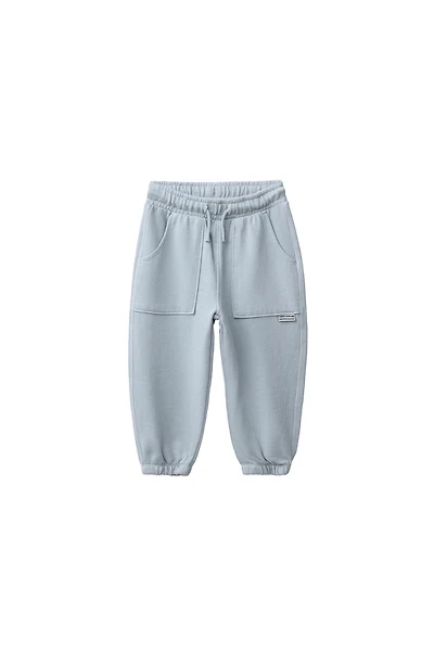 GARMENT DYE JOGGER PANTS WITH LABEL