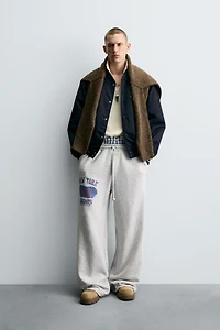 NFL NEW YORK GIANTS WIDE FIT JOGGER PANTS