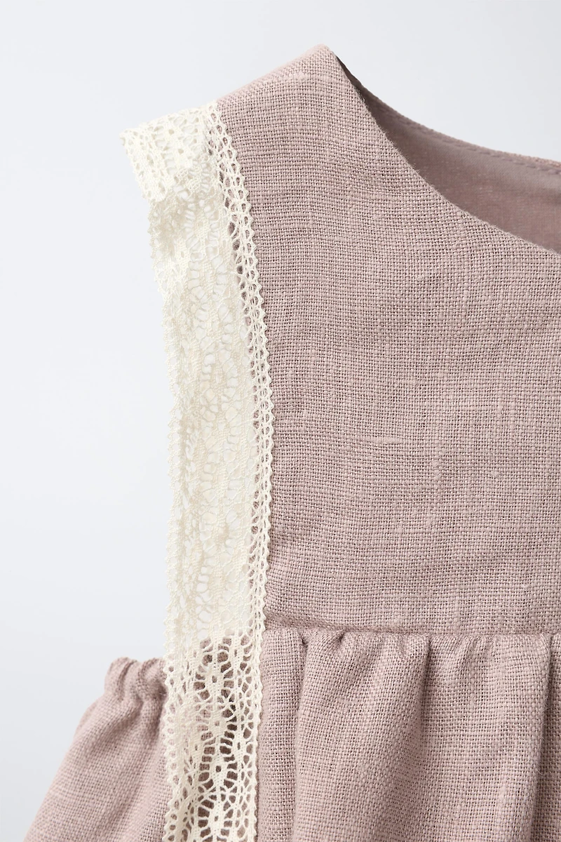 COMBINAISON EN DENTELLE 100 % LIN
