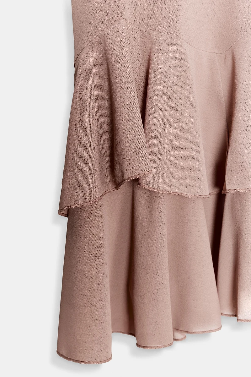 RUFFLED SHORT DRESS