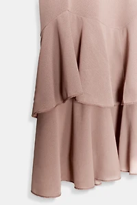RUFFLED SHORT DRESS