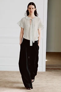 BLOUSE À NŒUDS ET POIS ZW COLLECTION