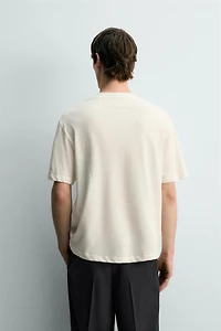 RELAXED FIT COTTON - LINEN T-SHIRT