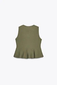 PEPLUM KNIT TOP
