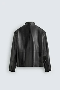 RELAXED FIT LEATHER JACKET