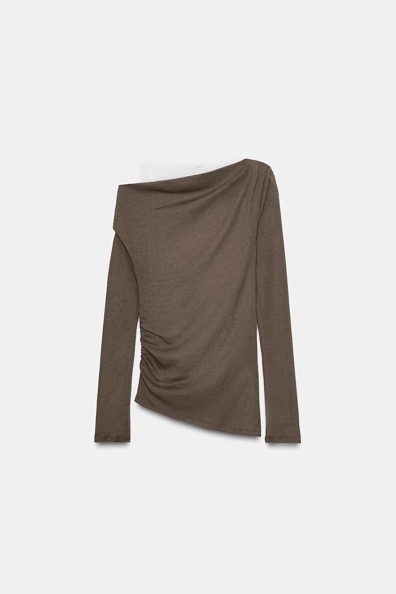 ASYMMETRIC DOUBLE EFFECT T-SHIRT