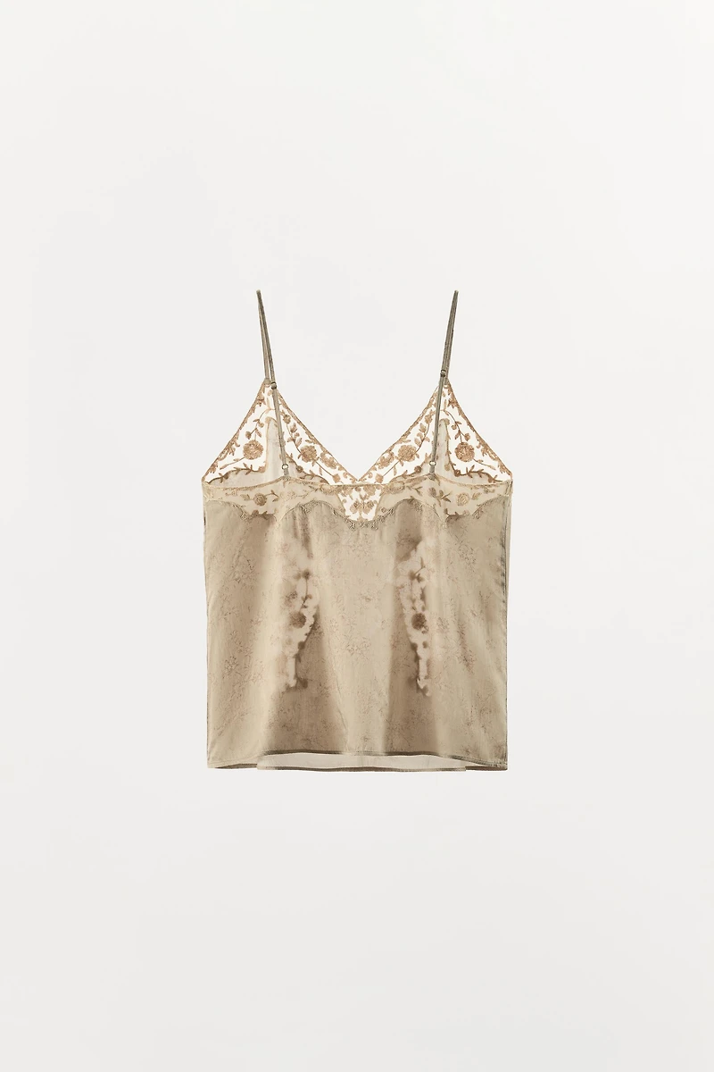 ZW COLLECTION EMBROIDERED CAMISOLE TOP