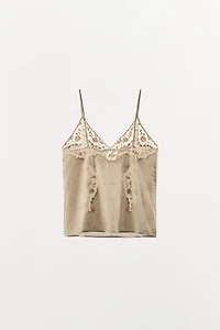 ZW COLLECTION EMBROIDERED CAMISOLE TOP