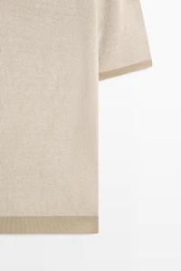 100% Cotton knit polo sweater