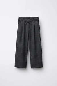 PLAID DRAWSTRING PANTS