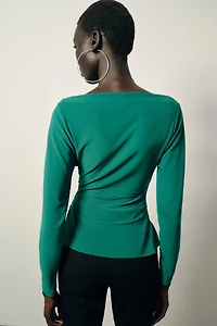 DRAPED WAIST TOP