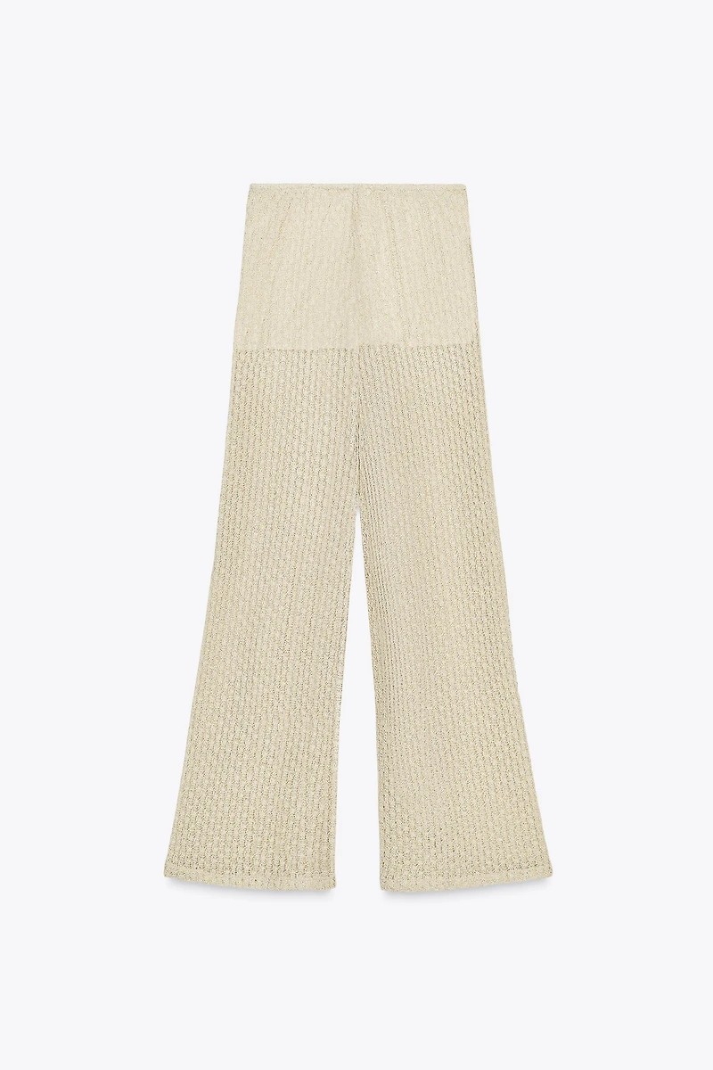 METALLIC THREAD PANTS