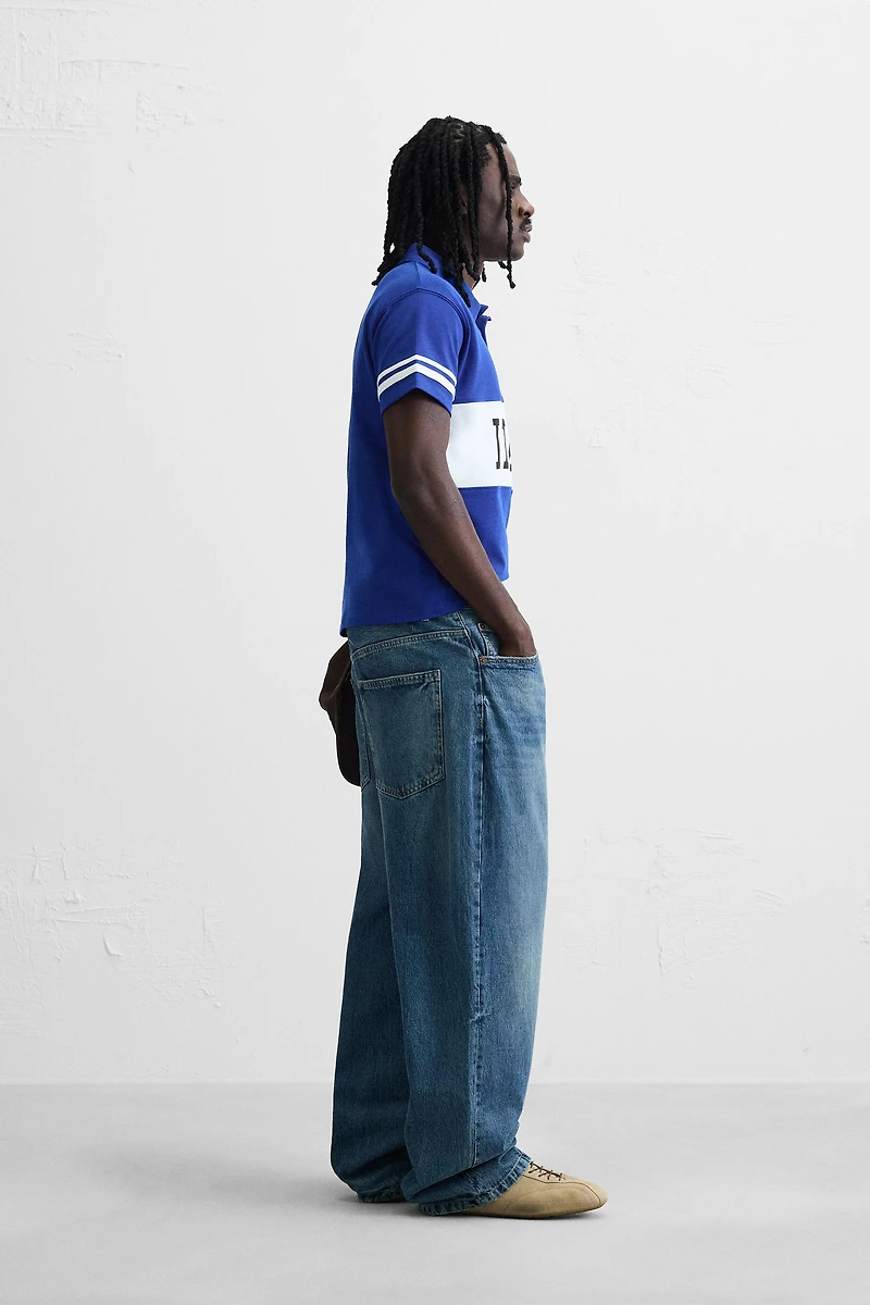 COLOR BLOCK FLAG POLO SHIRT