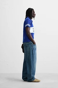 COLOR BLOCK FLAG POLO SHIRT