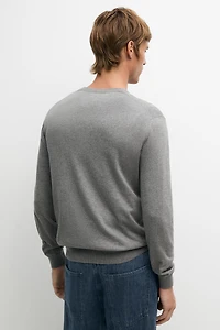 Cotton blend knit sweater