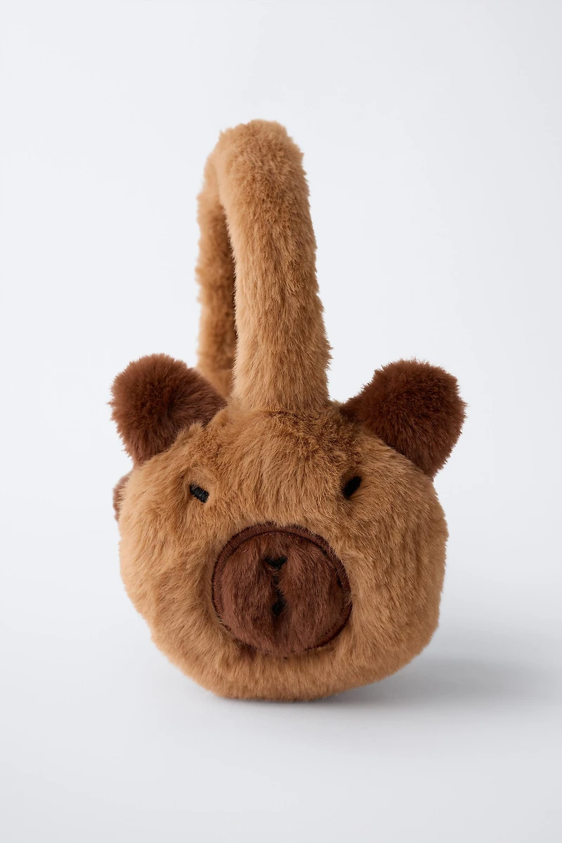 CAPYBARA FAUX FUR EAR MUFFS