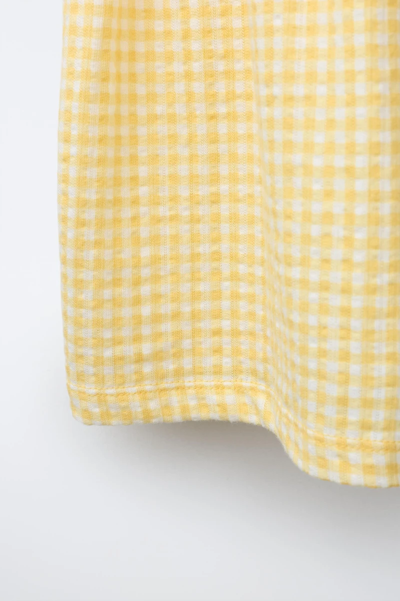 ROBE À CARREAUX VICHY ET CROCHET