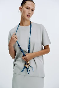 TOP OVERSIZE EN MAILLE UNIE
