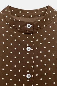 TOP EN POPELINE À POIS