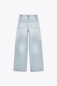 TRF HIGH-WAIST WIDE LEG CROSSOVER JEANS