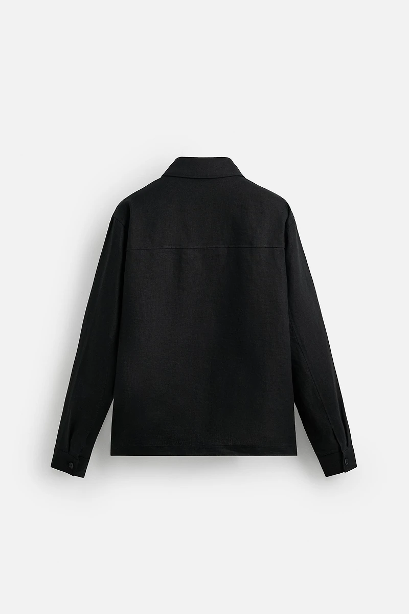100% LINEN OVERSHIRT