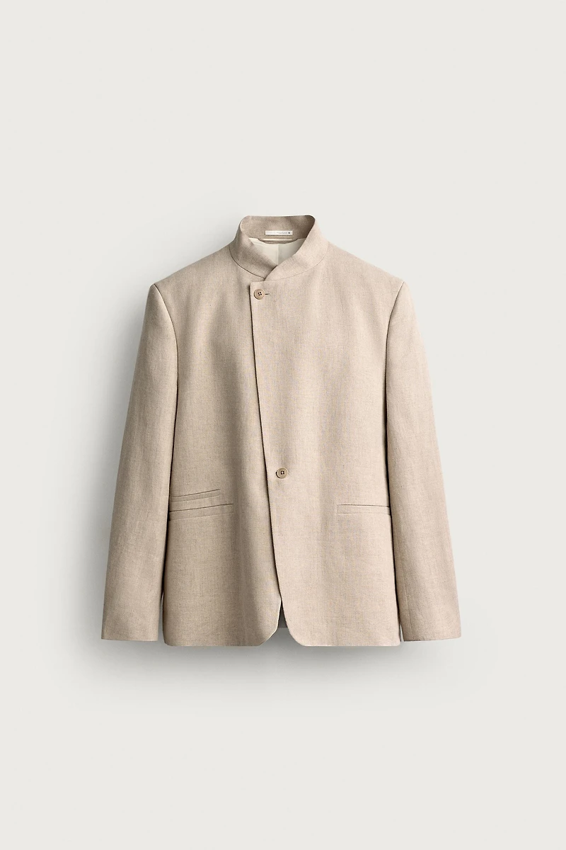 RELAXED FIT DOUBLE BREASTED SUIT BLAZER