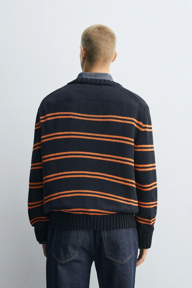 JACQUARD STRIPE SWEATER